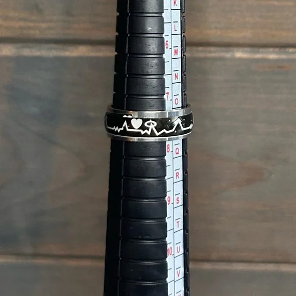 3/$10 Lucite Wrap Heartbeat Ring - Picture 4 of 6